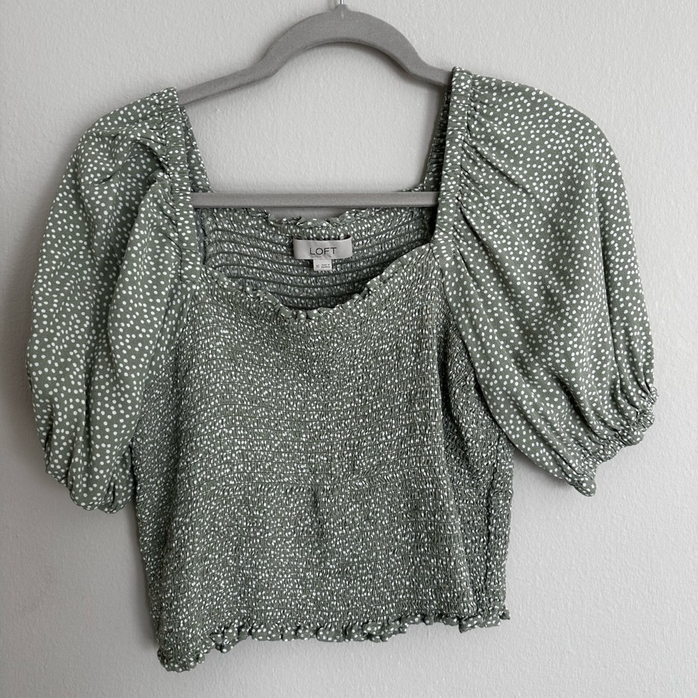 Ann Taylor Loft Smocked Top